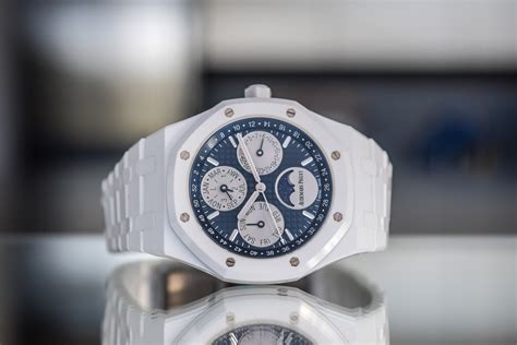 audemars piguet royal oak perpetual calendar in white ceramic